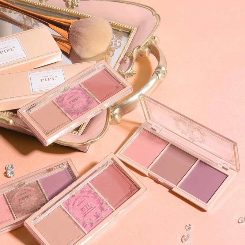 드림 걸 3 색 블러쉬 누드 메이크업 천연 매트 오렌지 오래 지속되는 블러쉬 저렴한 학생 메이크업 복숭아 페이스 컬러