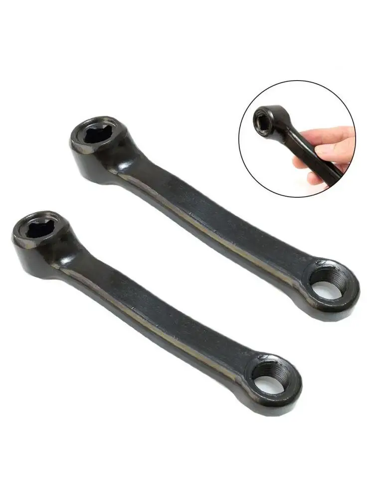 AliExpress Exercise Bike Crank 127mm Iron Square Hole Left/Right Foot Pedal Turn Crank Connecting Rod For Indoor Sports Bicycle Crank