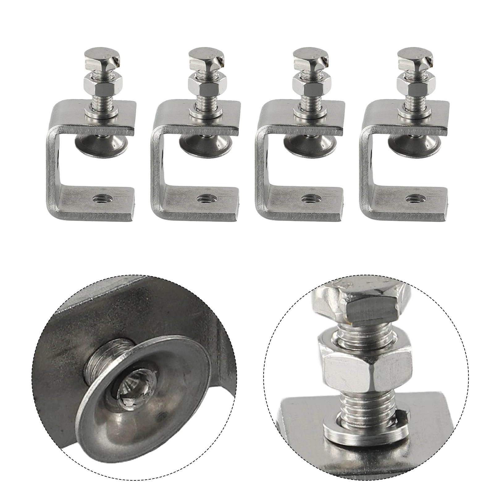 New Rust-proof C-clamp Jaw Easy To Install Table Mounting Bracket I-beam Design M8 Threaded Hole Ractical Design