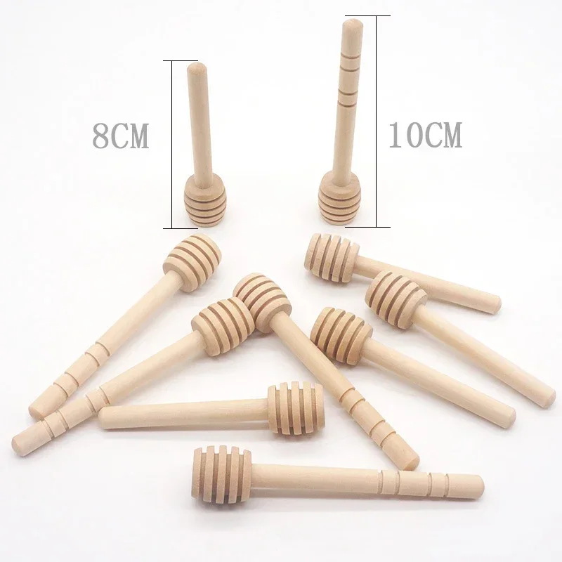 10Pcs/Set Wooden Stirrers Honey Dipper Wood Honey Spoon Stick for Honey Jar Stick Collect Dispense Milk Coffee stirring Tools