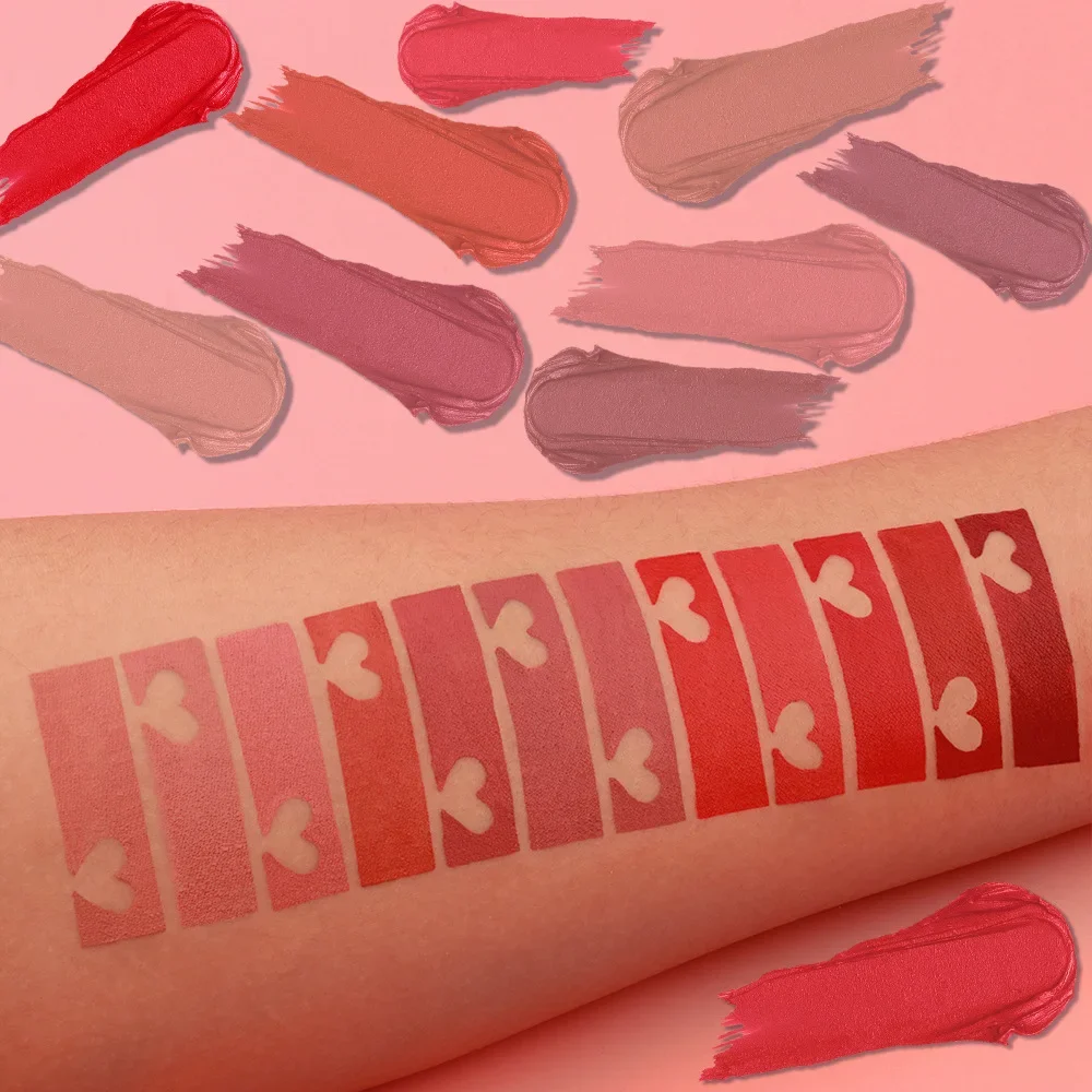 High Quality Matte Lipstick Waterproof Silky Lip Gloss Non-Stick Cup Lip stick Sexy Red Liptint Durable Lip Mud Lasting Makeup