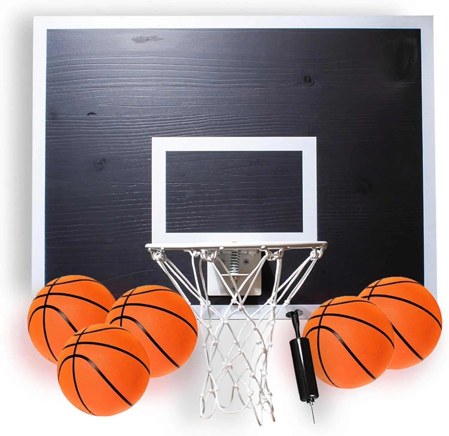 

Red Cedar Mini Indoor Basketball Hoop Set with 5 Balls, Over Door or Wall Mount for Fun