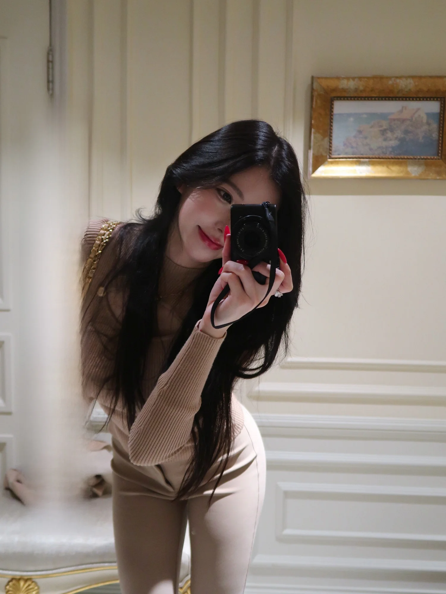 

Autumn Winter Women's Slim Fit Knitted Base irt Hollow out Ne Design Casual Soft Nylon Polyester Blend Long Sve Top