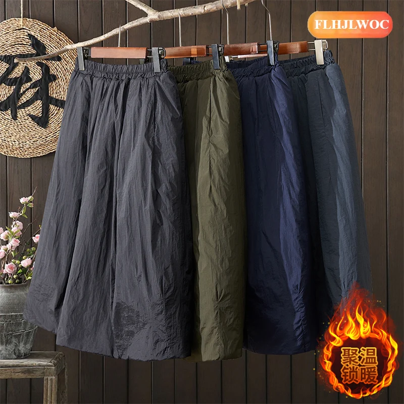 4 ألوان التنانير الشتوية الدافئة المبيعات الساخنة 2026 FLHJLWOC العلامة التجارية السنة الجديدة امرأة اليابان الفتيات الرجعية خمر جيب أسود طويل تنورة سميكة #4