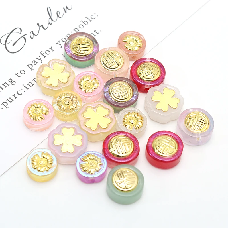 الخرز الزجاجي المسطح والمستدير لصنع الحلي ، أحجام متعددة ، ألوان مختلطة ، سوار وقلادة تصنعها بنفسك ، إكسسوارات مصباح ، 20: 50