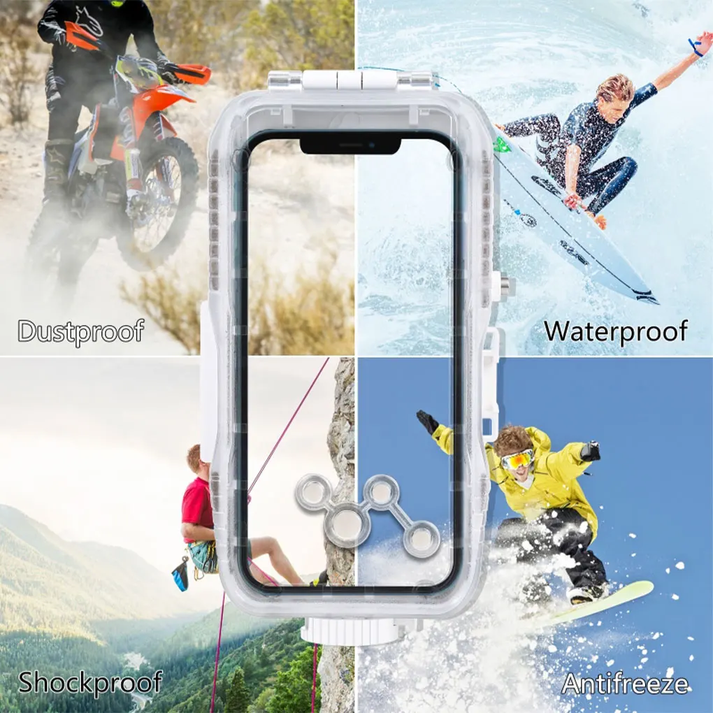

Underwater Case Waterproof Diving Sports Photo Video Protective Cover Snorkeling Perfect Fit Mobile Supply Practical