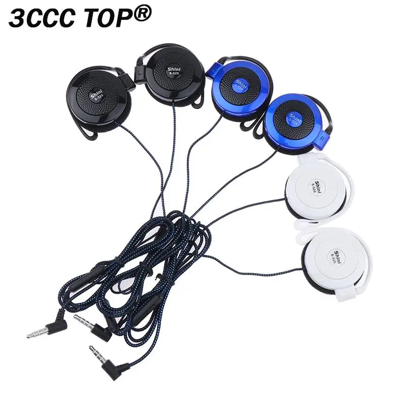 For S-520 3.5mm Stereo Mp4 Ear-Hook Game Sports Leisure Mobile Phone Universal Ear Hook Headsets Wire Sports Earphones