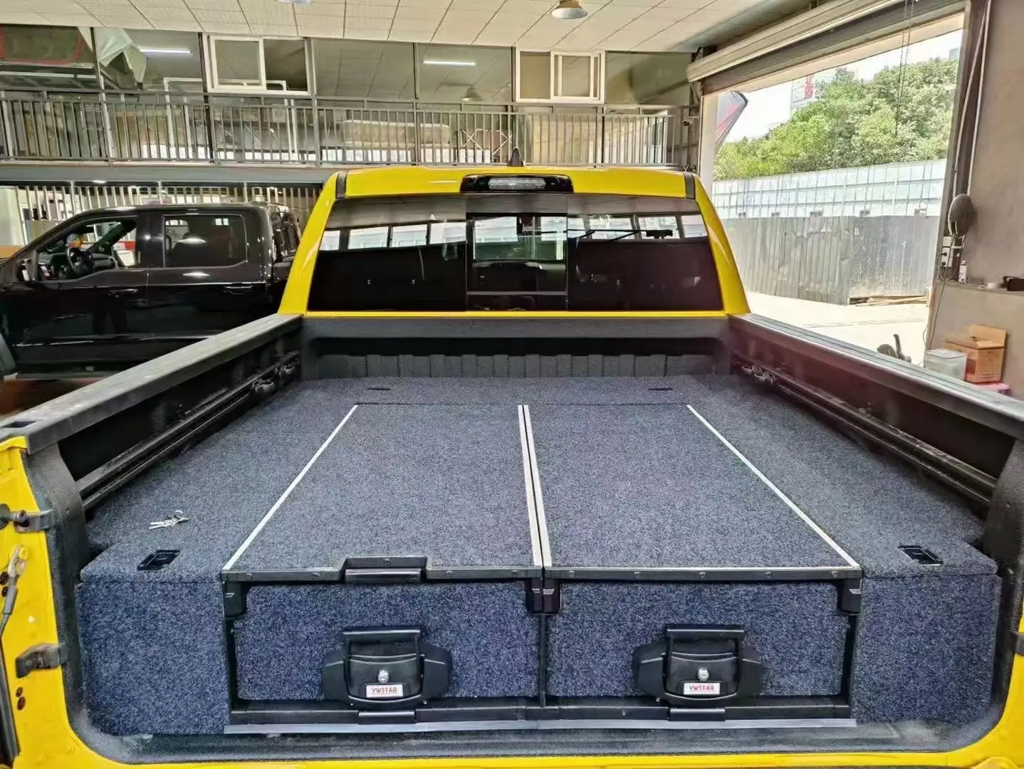 Retractable Folding Roll Up Truck Bed Overland Slider Drawer System Heavy Duty 5.7ft Storage Box Fits Dodge Ram 1500