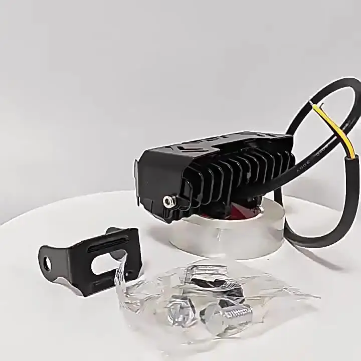 Motorcycle LED Spot Light Dual Color Hi/Low Beam Fog Lamps for Car Trucks SUV UTV 12V 24VMini Lens Headlight Driving Light