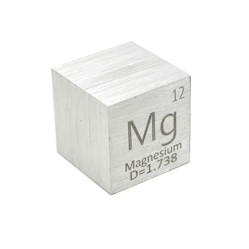 1 Inch Magnesium Cube 99.99 High Purity Mg Element Collection Desktop Decoration Ornaments