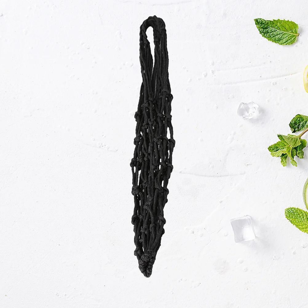 Tas Jaring Bola Olahraga Polipropilena Ringan Yang Kuat Untuk Ruang Stadion Gym Bola Voli Basket Hitam