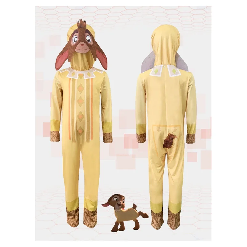 Jumpsuit Star Wish Costume Cosplay Little Goat Valentino Cosplay Boy Girl Holiday Clothes Cute Bodysuit Masks Set Halloween