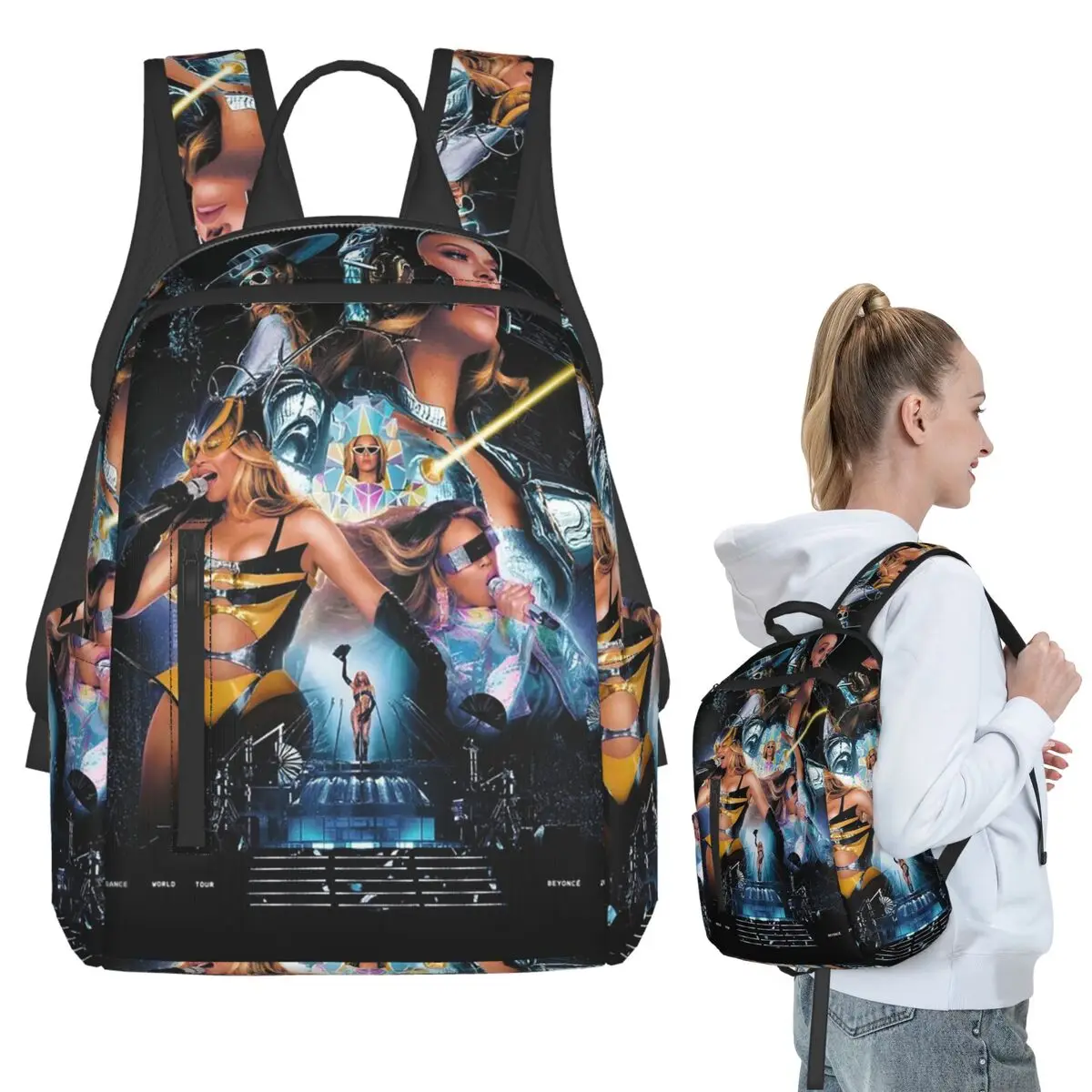 Bey My House Singer Beyonce Renaissance Tour (2) Backpack Student BookBag Boys Girls School Bag Laptop Shoulder Bags Men Women