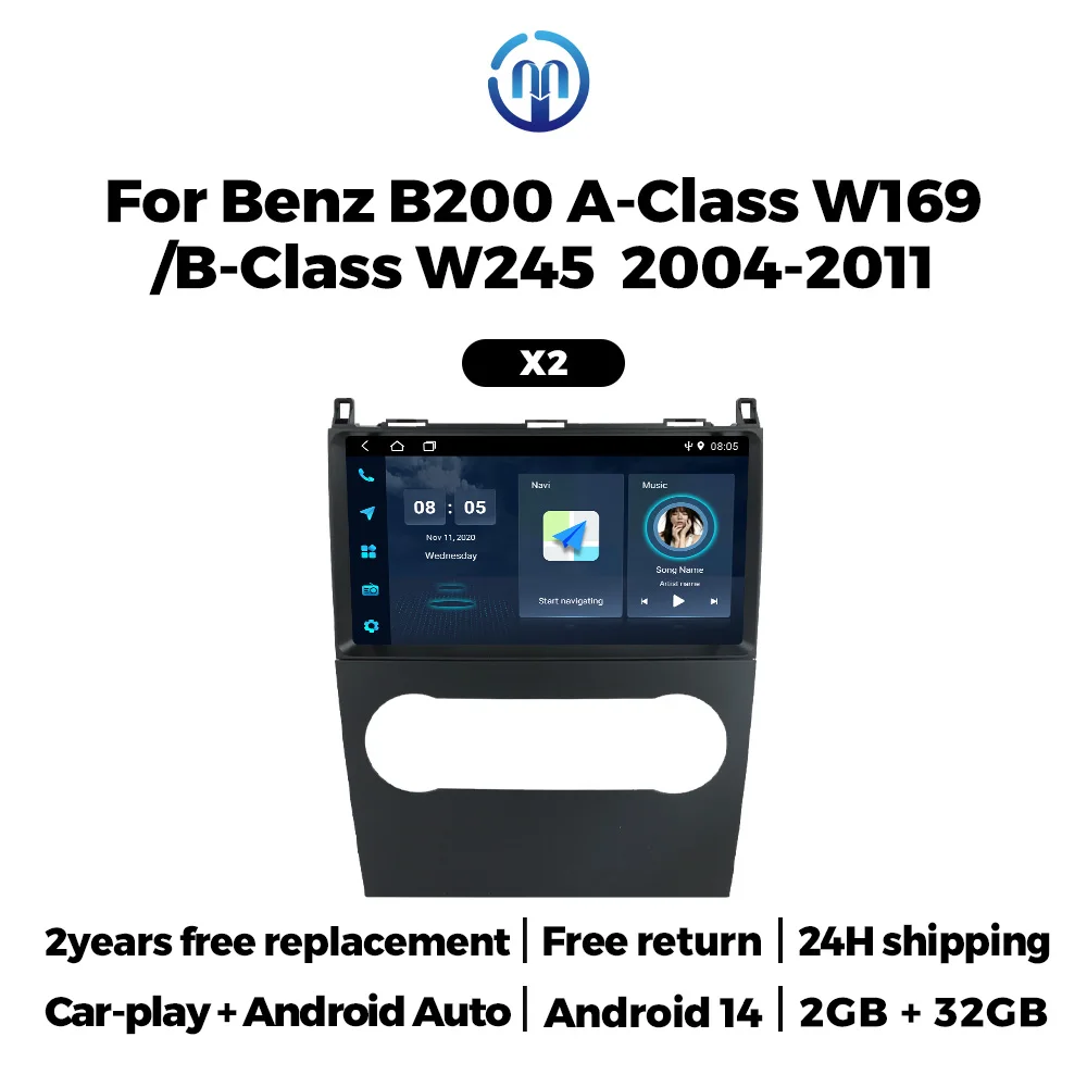 

For Benz B200 A B Class W169 A160 A180 A200 A220 2009-2012 Android Auto All In One Carplay Autoradio Car Radio Stereo Smart GPS
