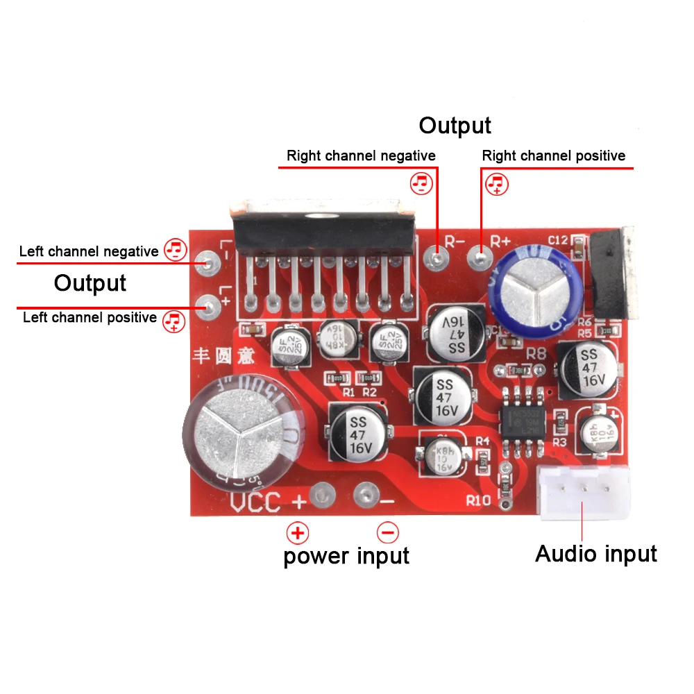 New original CD7379 Power Audio Amplifier Chip Module DC 12V 38W+38W AD828 Front Speaker Audio System Audio Board Volume Control