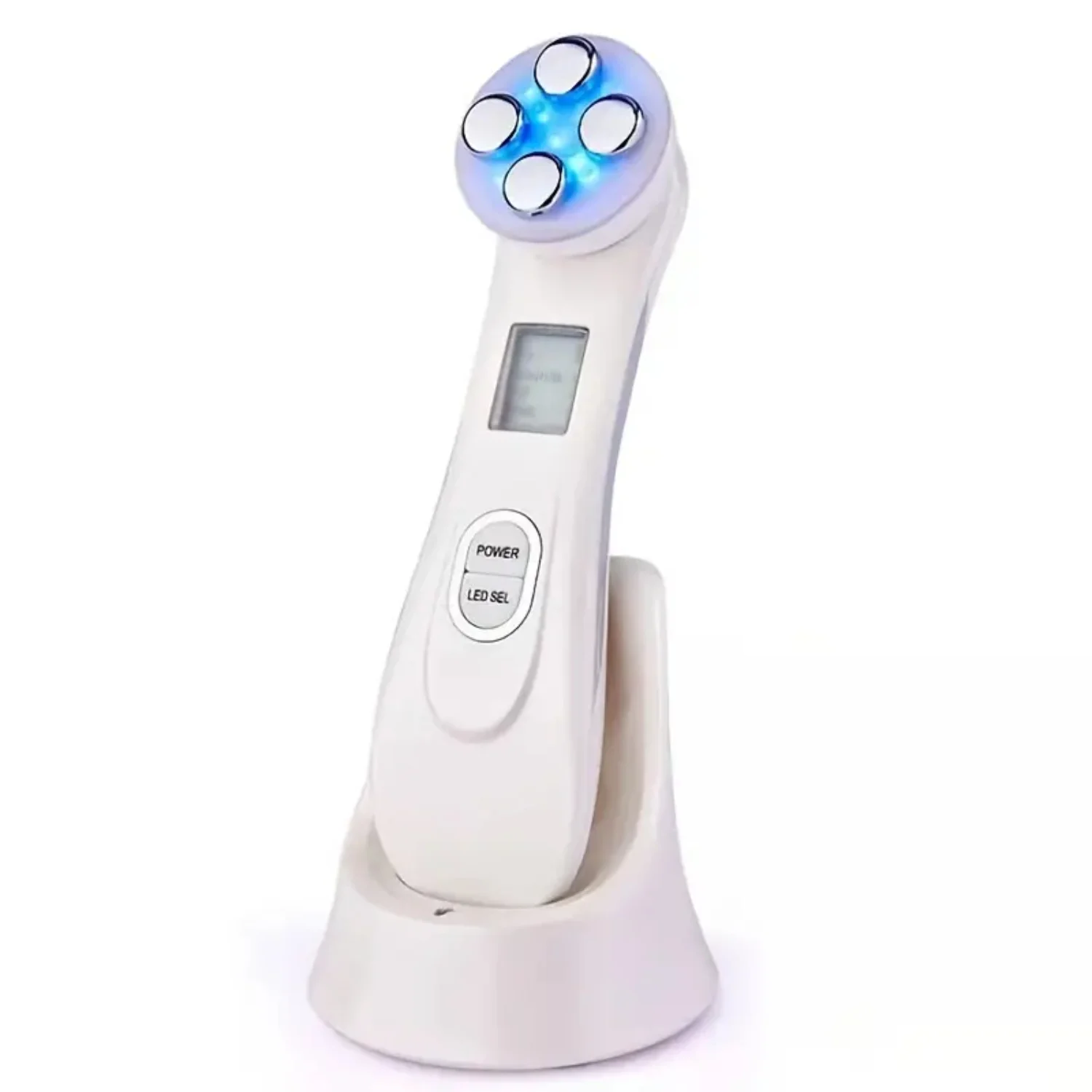 RF Beauty Device 5-In-1 for Wrinkle & Acne Removal, Microcurrent Facial Lifting Machine with 6 Color Light Therapy, Skin Rejuven