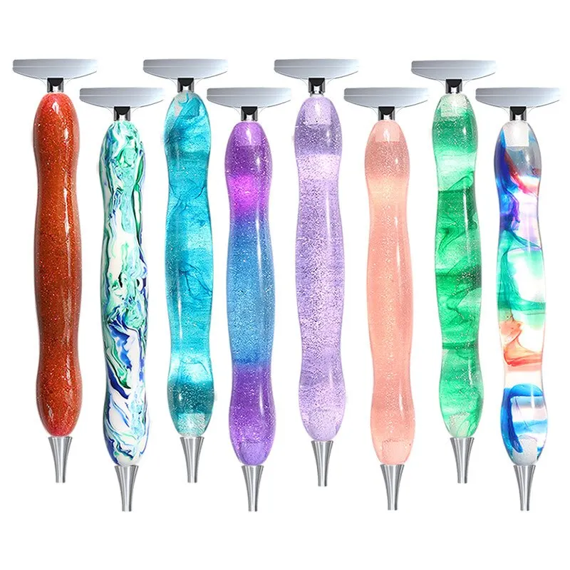 7Pcs/Set Diamond Painting Pen Eco-friendly Alloy Replacement Pen Heads Multi Placers Point Drill Pens DIY Resin Diamond Pen