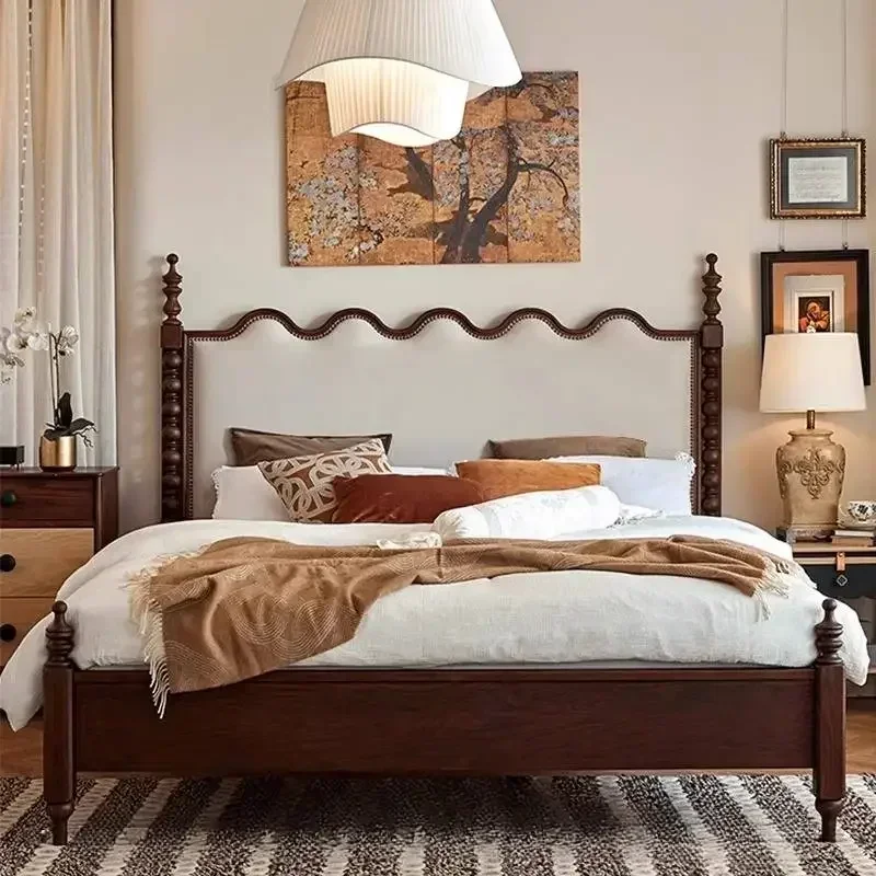 تصميم التوأم الحديثة بيع إطار سرير فاخر لوفت غرفة نوم الألواح الأمامية إطار سرير مزدوج كامل الحجم موبليس دي دورميتوريو أثاث المنزل #1