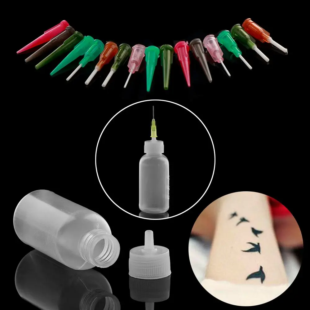 Beauty Fashion Paste Body Art Tattoo Bottle Nozzle Henna Kit Applicator Drawing Making Tool