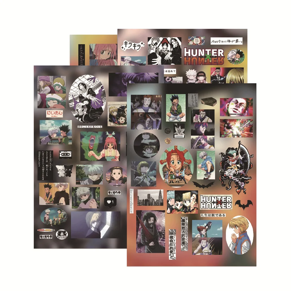 Hunter X Hunter Kiss Cut Stickers Manga Gon Killua Waterproof Vinyl Decals For Skateboard Luggage Journal Stationery Decor