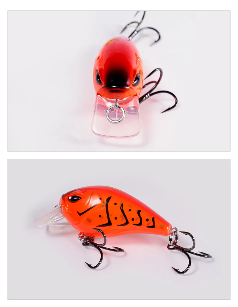 NOEBY 50 mm 8 g Squarebill-Kurbelköder, Minnow-Angelköder, schwimmende Wobbler, künstlicher harter Köder für Barsch, Hecht, Forelle, Angelköder – Detail 6