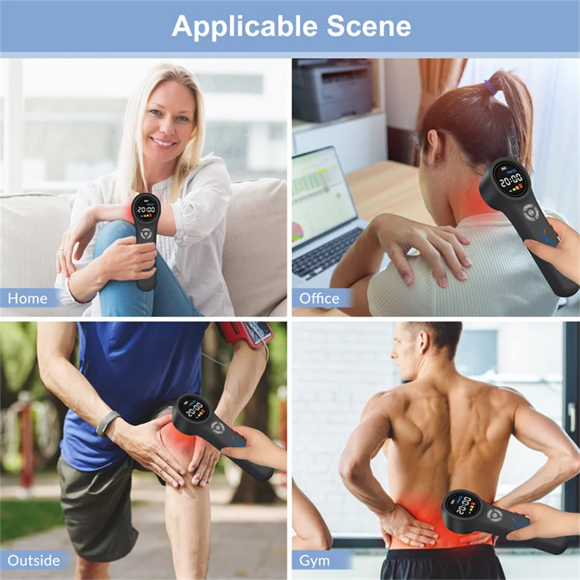 Dawfek luz láser de bajo nivel Llt, dispositivo de terapia láser para lesiones deportivas, artritis de rodilla, tensión muscular, 660nm * 16 + 810nm * 4 + 980nm * 4