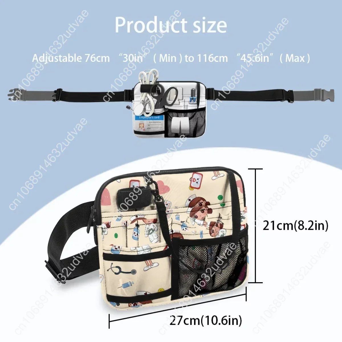 Multi compartimento Fanny Pack para médico e enfermeira, cinta de cintura ajustável, bolsa, sacos de cinto, organizador, enfermeira, experimento, 2023