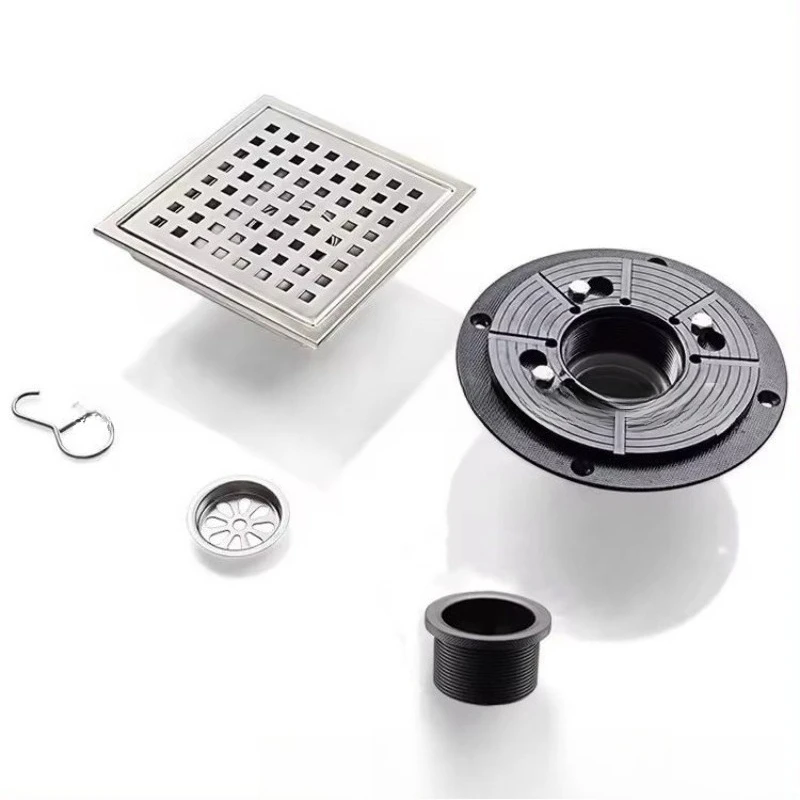 304 stainless steel deodorant floor drain balcony bathroom square grid floor drain