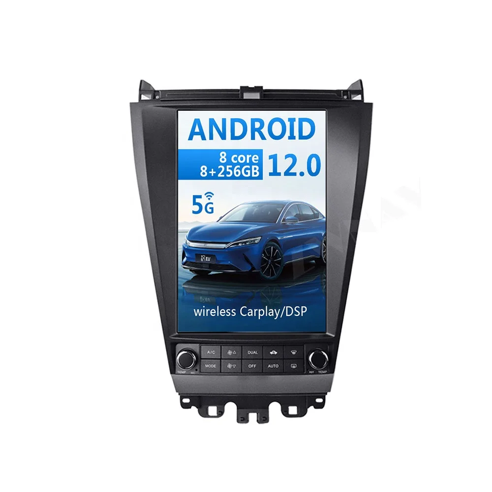 

Автомобильный радиоприемник Qualcomm 665 Android 11,0 128 Гб HD Тесла стиль GPS навигация для Honda Accord 7 2003-2007 автомобильный сенсорный экран головное устройство