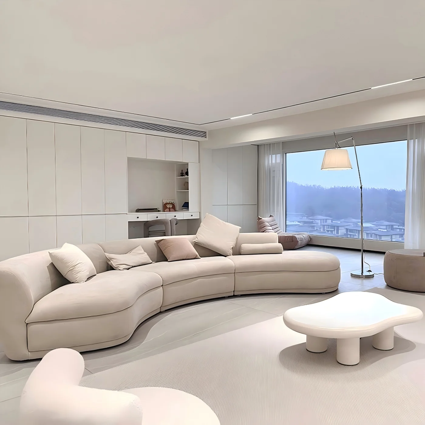 *Modern Home Living Room Sofa Bed Luxury Villa Living Room Furniture Set Comfortable Sofa Bed for Five-star Hotel Lobbies