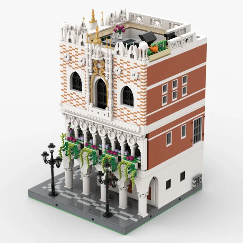 

4998 шт. MOC креативный вид на улицу собаки дворец Венеция модульная модель архитектура строительный блок сборка кирпичи игрушка детский подарок