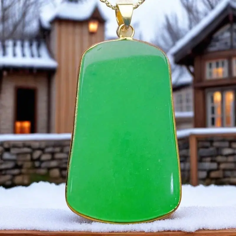 

Jade ice glutinous seed safe and sound brand pendant ancient style new fine engraving new Chinese style for your own use