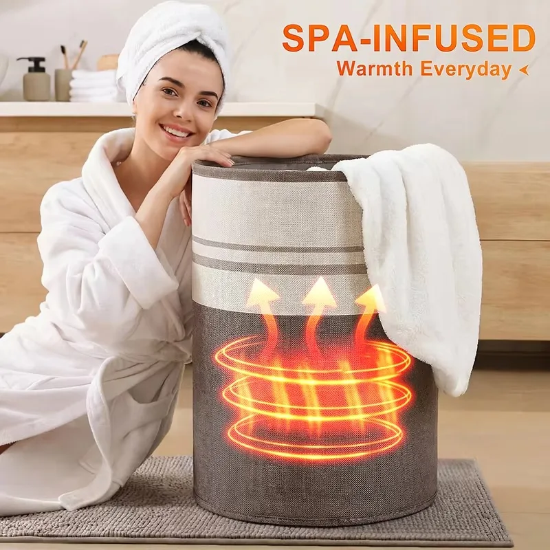 towel warmer towel warmers 360° Surround Heating Electric Towel Warmer Bucket Large Capacity Hot Towel Heating Storage Bin for S