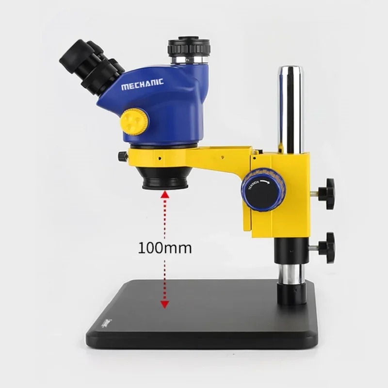 MECHANIC D75T-B11 Lab Trinocular Stereo Microscope HD Electronic Component Magnified 0.7-5.0X Continuous Zoom Observation Scope