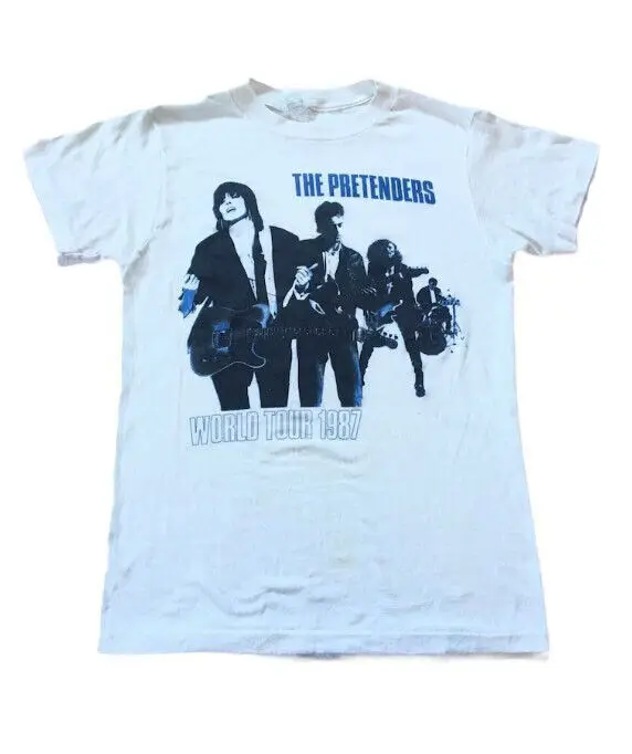 Remake 1987 The Pretenders World Tour Threadbare T Shirt Te8018