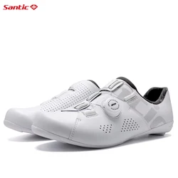 Santic Unisex Road Bike Shoes Men's Bicycle Shoes Women's Cycling Shoes Nylon Outsole Outdoor Riding Sneakers Breathable