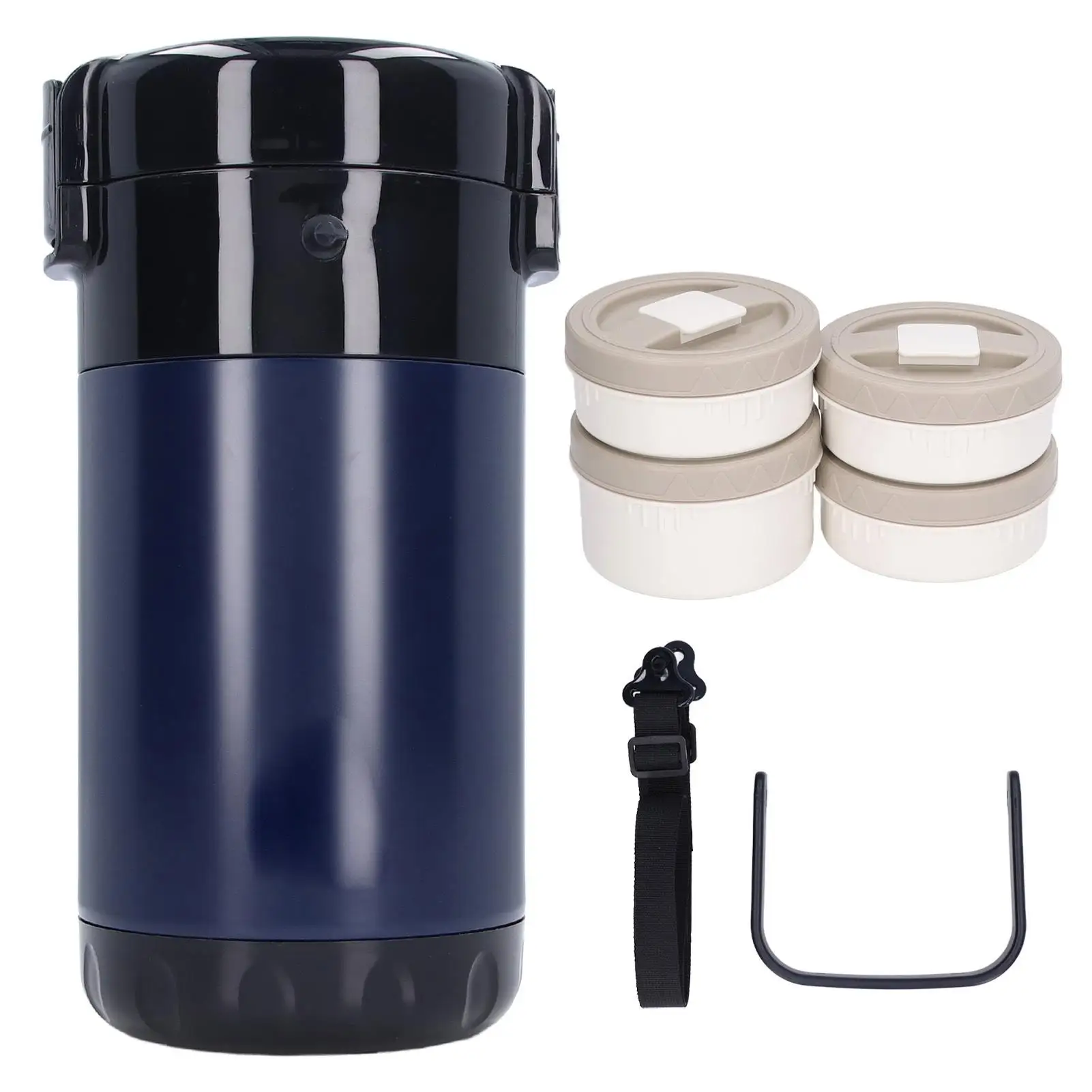 

Insulated Vacuum Lunch Box 2.6L Stainless Steel Jar with Strap Ideal for school for picnic Travel