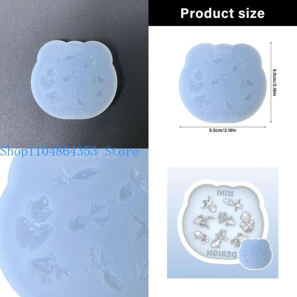 

652f Гибкая силиконовая подсвечника плесень для декоративного дизайна золотой рыбки аксессуары для Рождества и праздничных