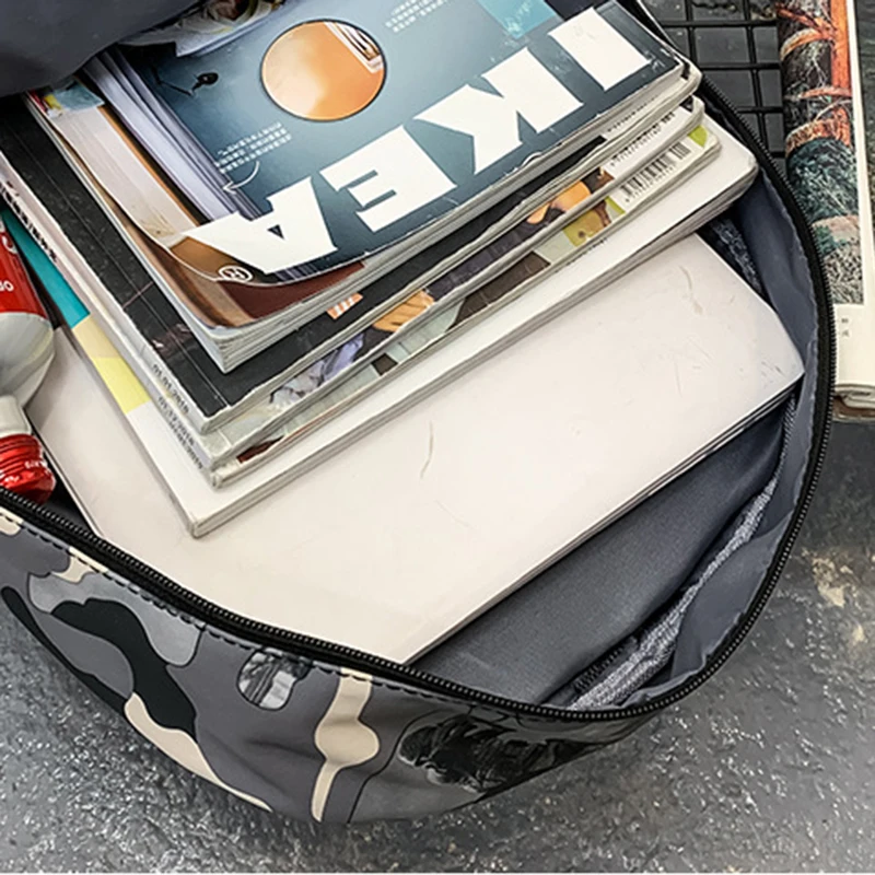 2022 New Backpack For Men Internet Celebrity Graffiti Printed Student School Bag Korean Version Fashion Mochilas Para Estudia