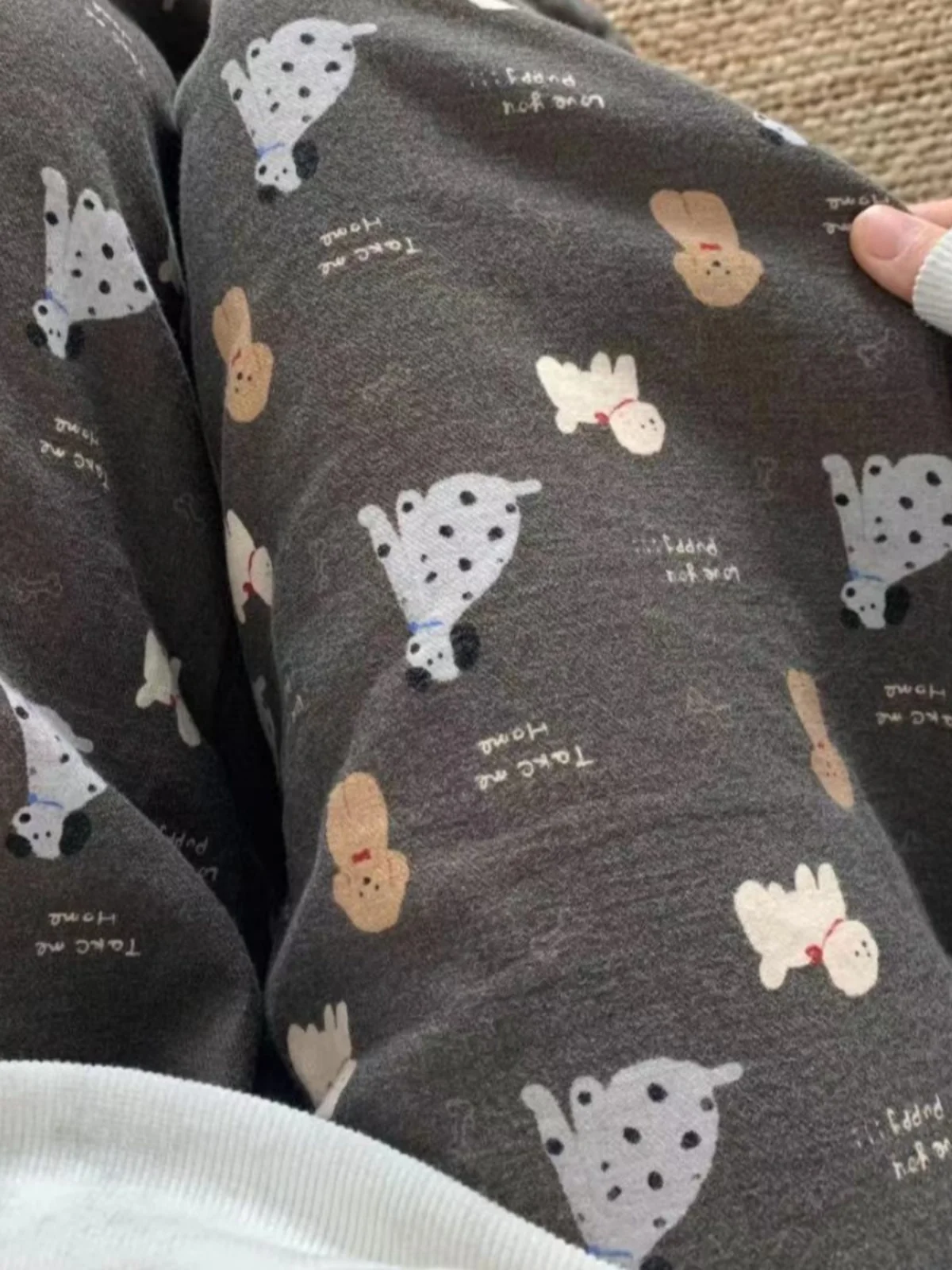 Spring  Autumn New Cotton Polished Pajama Pants Japanese Girls Ins Pure Cotton Cartoon Cute Casual Comfortable Home Trousers