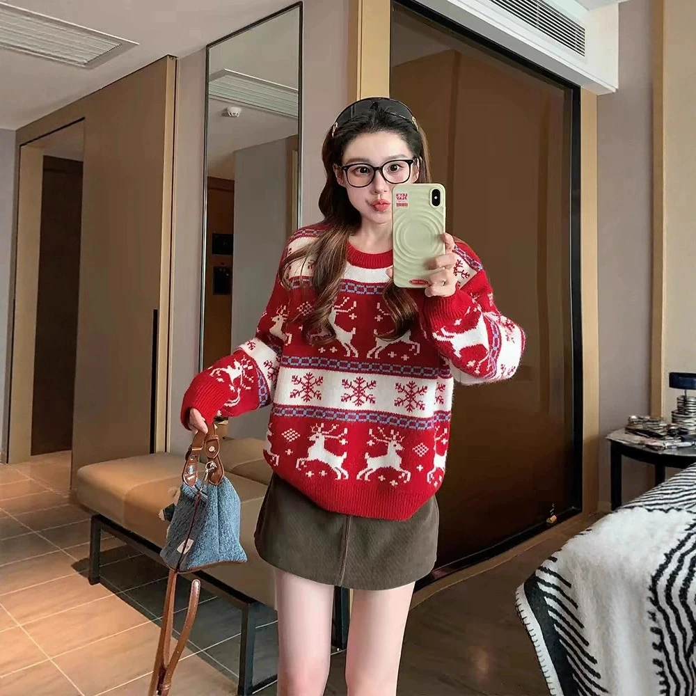 

Осень-зима 2021, женский ретро-контрастный свитер с ромбовидным узором, кардиган, новый ленивый стиль, вязаный кардиган с v-образным вырезом и длинными рукавами