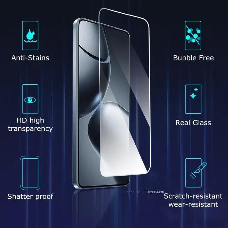4Pcs Tempered Glass For Xiaomi Mi 14T 14 T Pro Screen Protectors Protective Glass Film