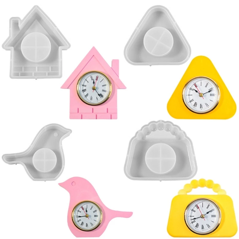 Customizable Sturdy Flexible Silicone Materials Birdhouse Clock Craft Supplies Mold Accessory for Enthusiasts Daily Use