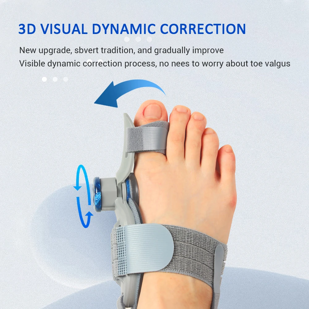 1Pcs Bunion Corrector Orthopedic Toe Straightener, Adjustable Splint Bunion Pads Day Night Support with Toe Separator for Bunion