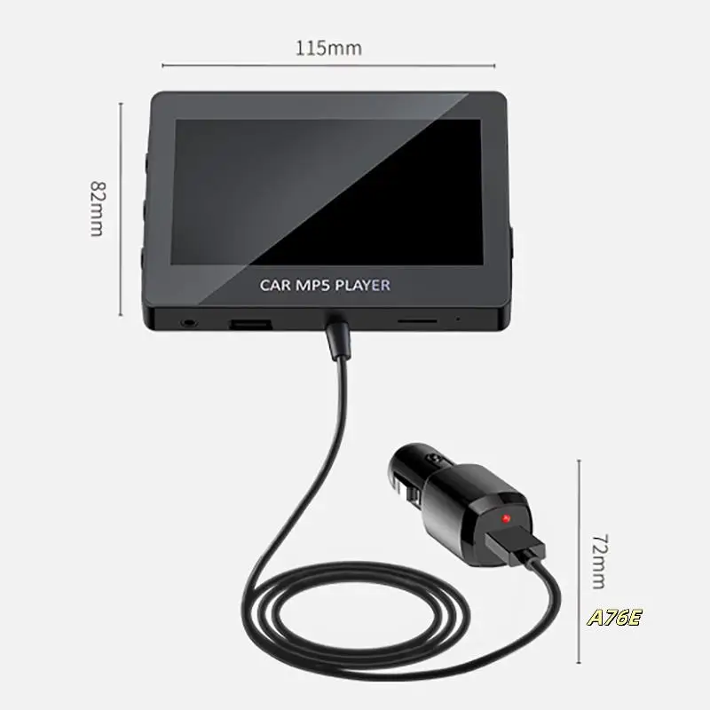 Car MP5 Player Bluetooth 5.0 FM Transmitter Support TF U Disk Music Player Car Player Car Electronic For Cars M6