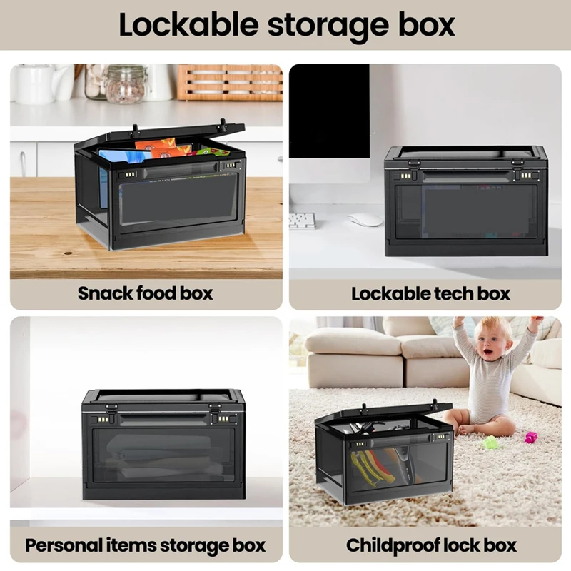 Large Lock Boxes For Personal Items, Medicine Lock Box With Code15.3X11x8.6In Combination Lockable Storage Box