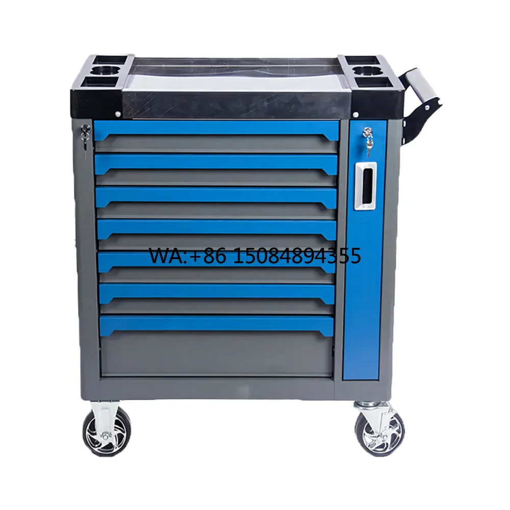 

Auto Car Repair & Maintenance Toolkit Cabinet Durable CRV Tool Sets Garage Storage Trolley OEM Customization Packaged Hard Case