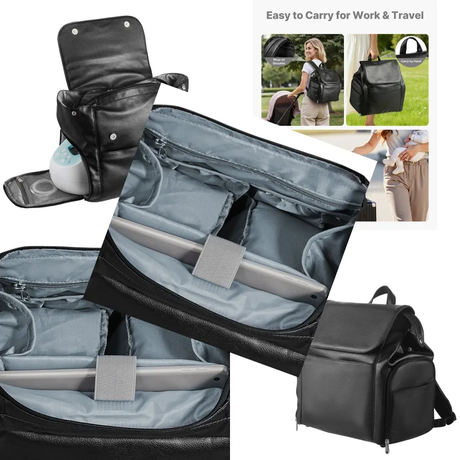 

Breast Pump Backpack Breast Feeding Bag with Ice Pack Fits for S1/S2 Pumping Accessories and Breastmilk Storage Portable Pump C