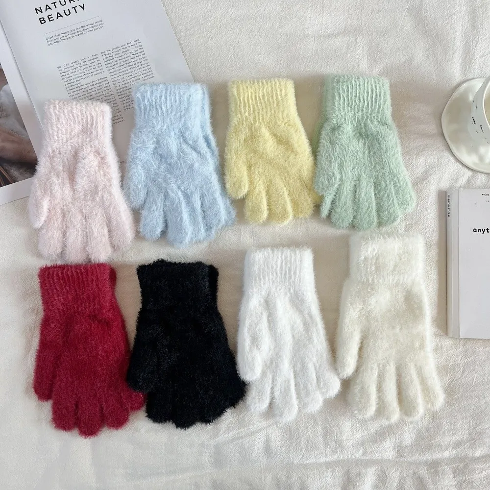 جديد سميكة الصوف خمسة أصابع قفازات يندبروف الدفء لمس قفازات الباردة والدليل على الشتاء قفازات الطلاب #1