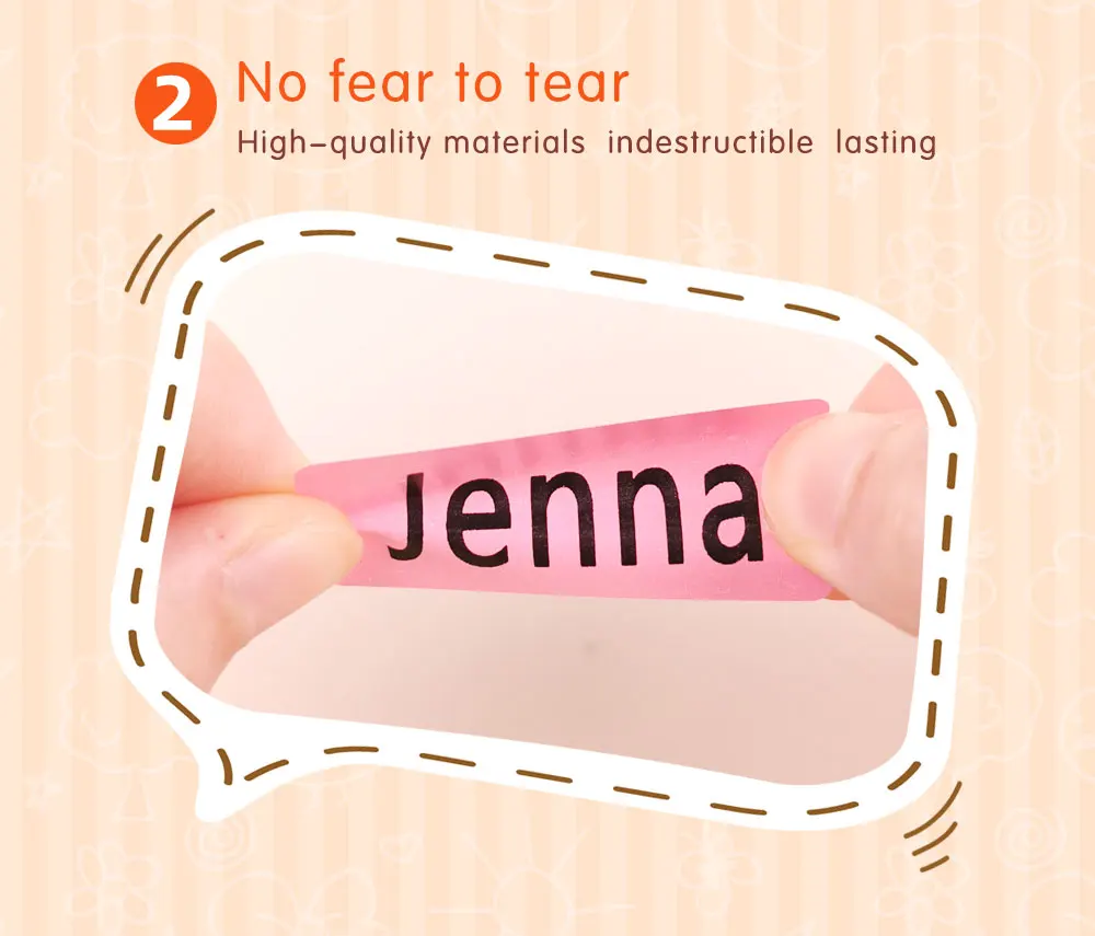 3Size Pink Sticker Custom Personal Name Stickers Personalized Waterproof Tag Label For Scrapbook School Stationery Water Bottle
